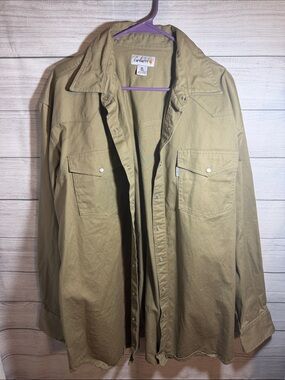 Carhartt Men's Olive Green Lightweight Shirt Jacket